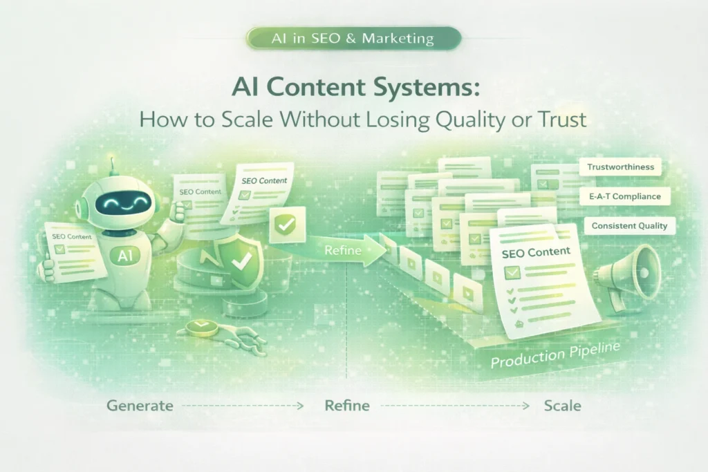 AI Content Systems How To Scale Without Losing Quality Or Trust 1024x683
