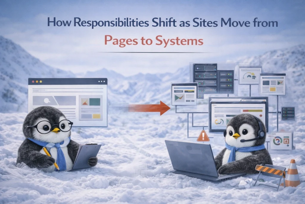 How Responsibilities Shift As Sites Move From Pages To Systems 1024x683