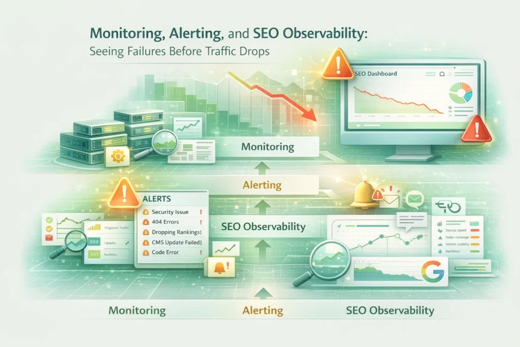 Monitoring Alerting And SEO Observability Seeing Failures Before Traffic Drops 1024x683