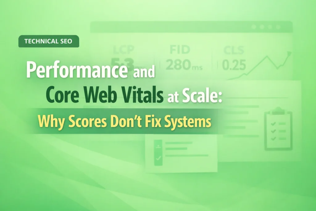 Performance And Core Web Vitals At Scale Why Scores Dont Fix Systems 1024x683