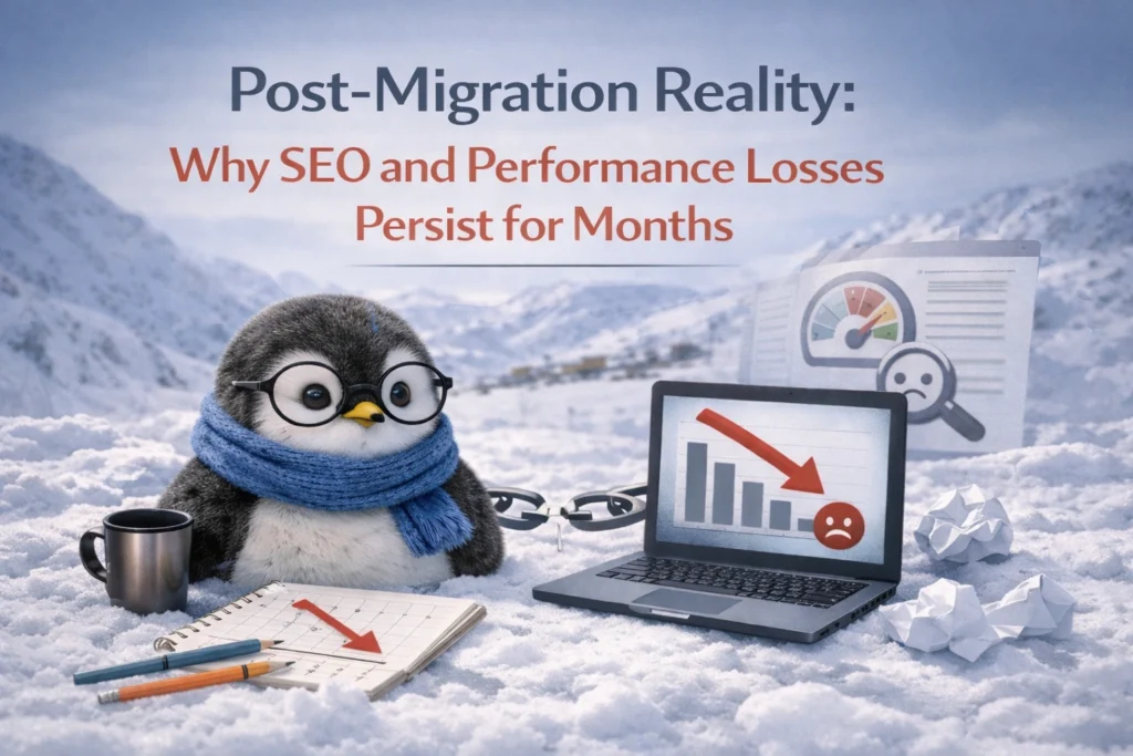 Post Migration Reality Why SEO And Performance Losses Persist For Months 1024x683