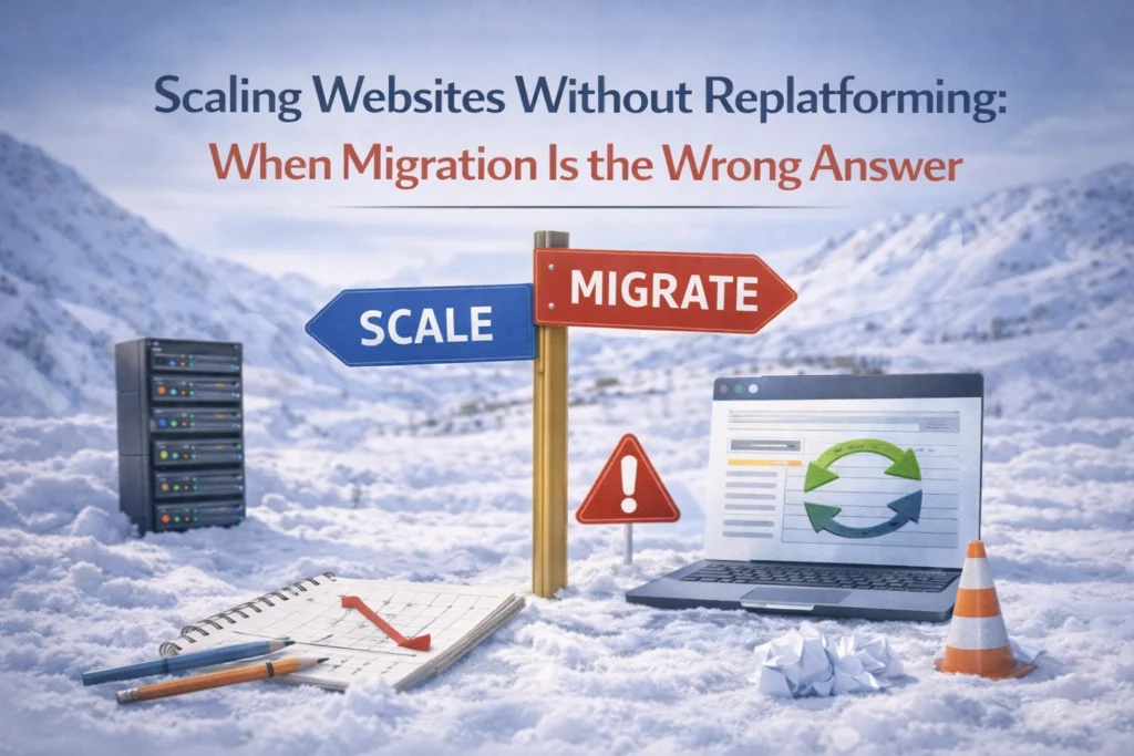 Scaling Websites Without Replatforming When Migration Is The Wrong Answer 1024x683